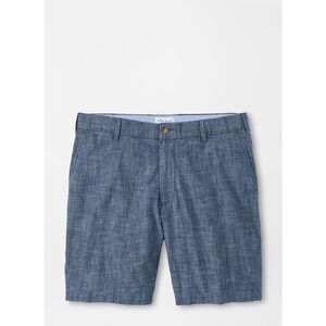 Peter Millar Seaside Chambray Golf Shorts size 42 Blue